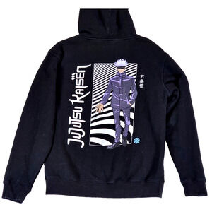 Jujutsu Kaisen Gojo Men’s Beimar Pullover Hoodie Anime Crunchy Roll Manga Size M